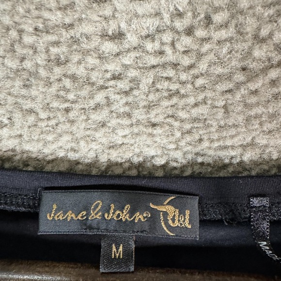 Jane & John Shirt Womens Medium Black Graphic Rhinestone Long Sleeve Top - Picture 6 of 9